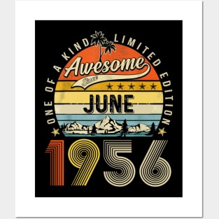 Awesome Since June 1956 Vintage 67th Birthday Posters and Art